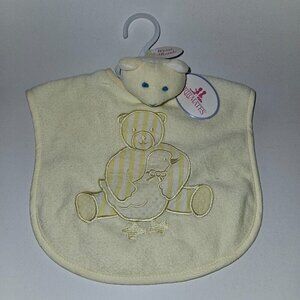 NOS Cribmates Yellow Bib Wrist Rattle Baby Gift Lot Teddy Bear Duck VTG